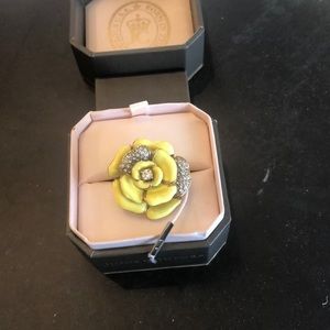 Juicy Couture Yellow Rose Flower Ring
